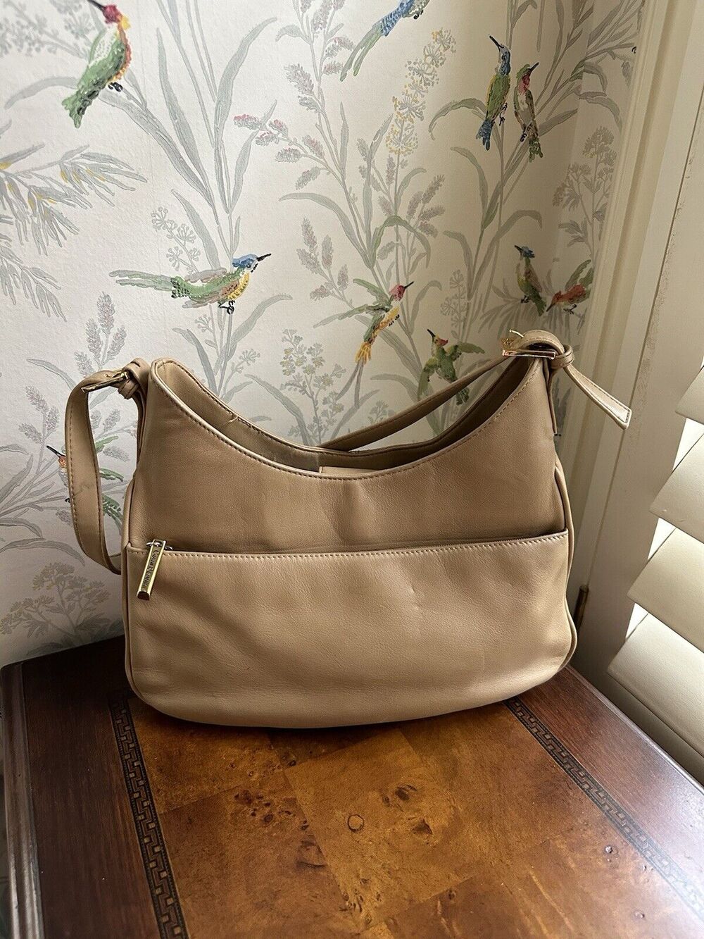 GIANI BERNINI Nappa Classic leather hobo women's shoulder bag -WHEAT/ YELLOW